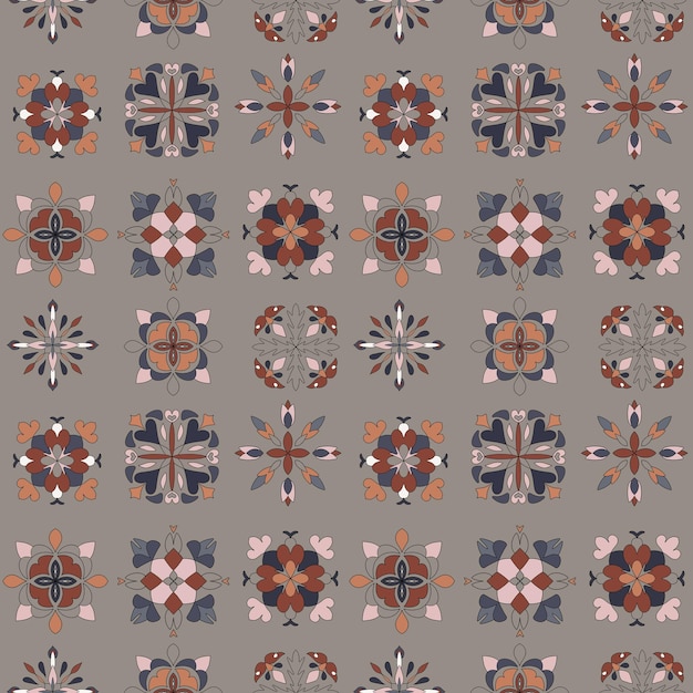 Португальский векторный рисунок плитки Лиссабонский бесшовный черно-белый дизайн плитки Azulejos винтажная геометрическая керамика