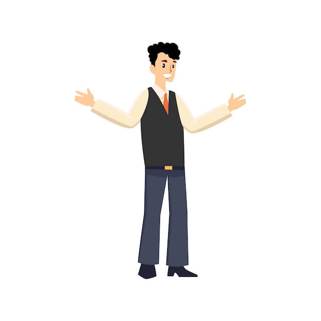 the pose of a person standing relaxed standing