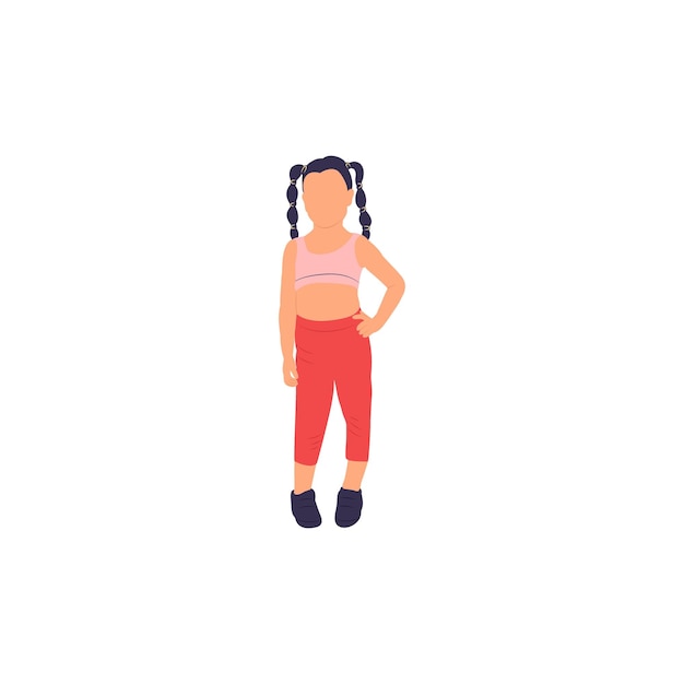 Vector pose of person wearing pink clothes stylish