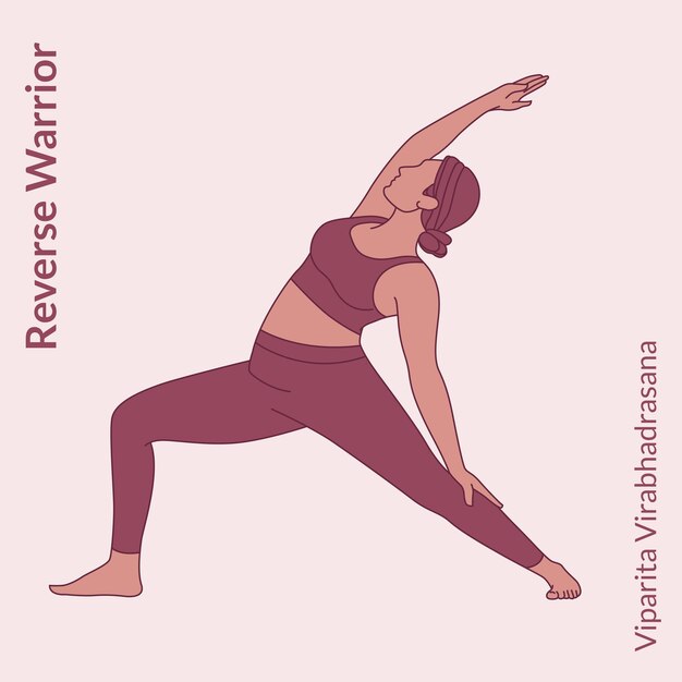 Vector pose young woman practicing yoga pose woman workout fitness aerobic and exercise