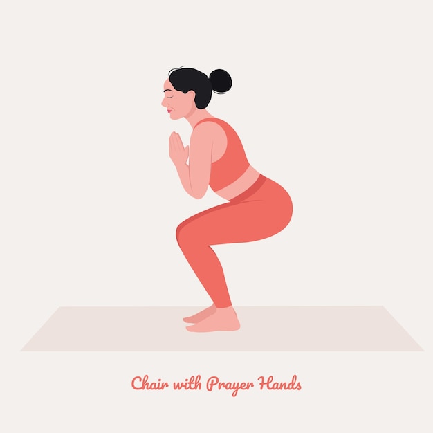 Premium Vector  Sacral chakra yoga poses young woman practicing yoga pose