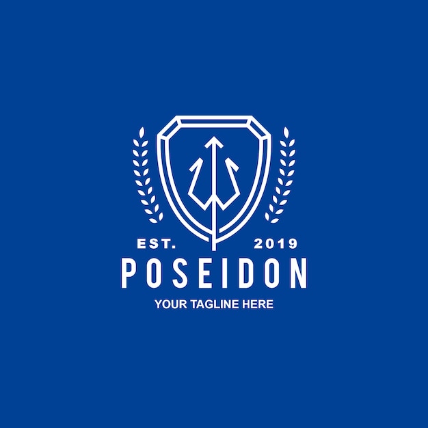 Poseidon crest security logo