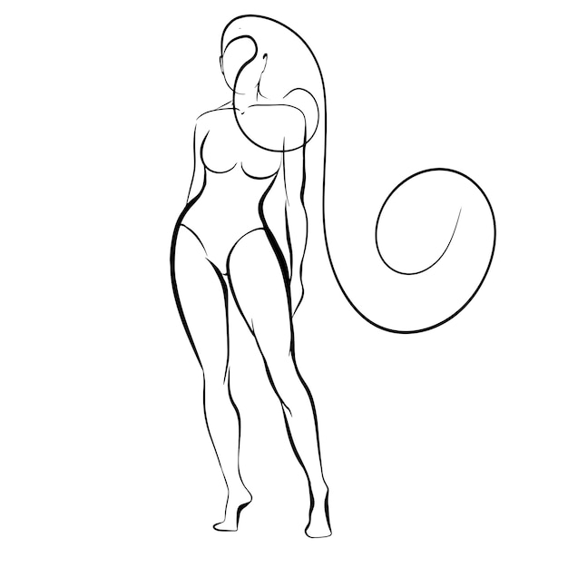 Posing woman sketch