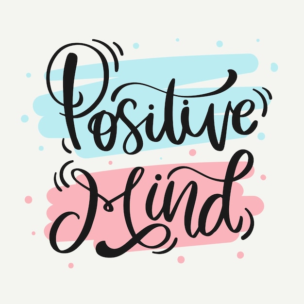 Positieve geest belettering concept