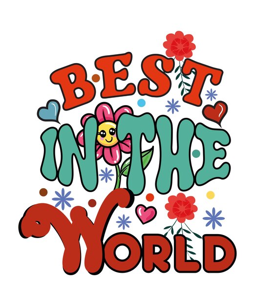 Positieve lettering beste in de wereld Vector