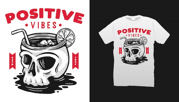 Positieve vibes tshirt design