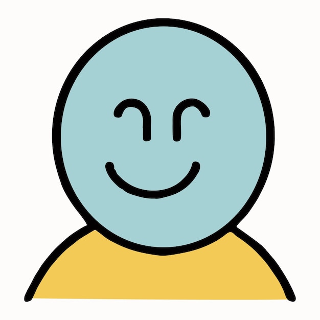 Positive face man upper body icon vector illustration