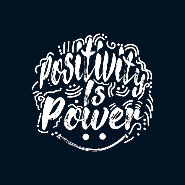 positive is power typography t shirt design typography design positive is power typography