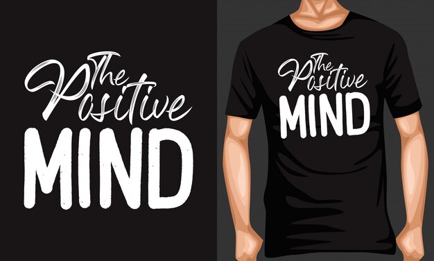 positive mind lettering typography quotes