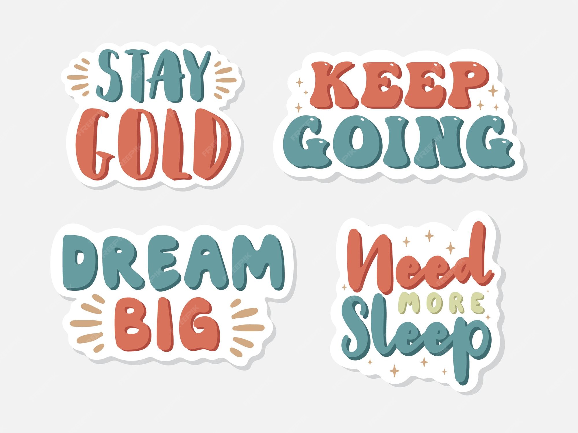 Premium Vector | Positive motivational quotes sticker