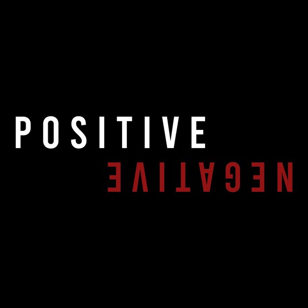 positive Negative t shirt design graphic vector