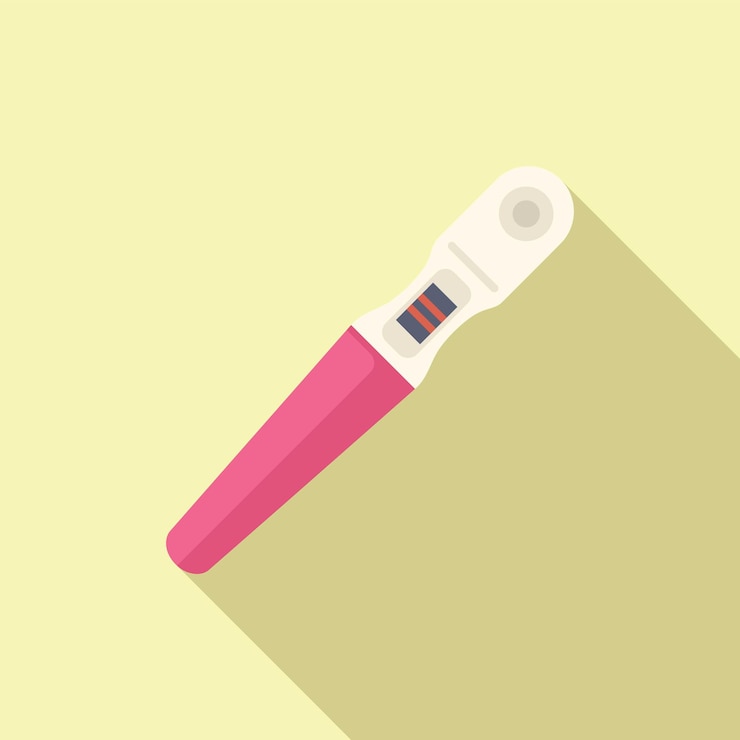 Vector positive pregnancy test icon illustration