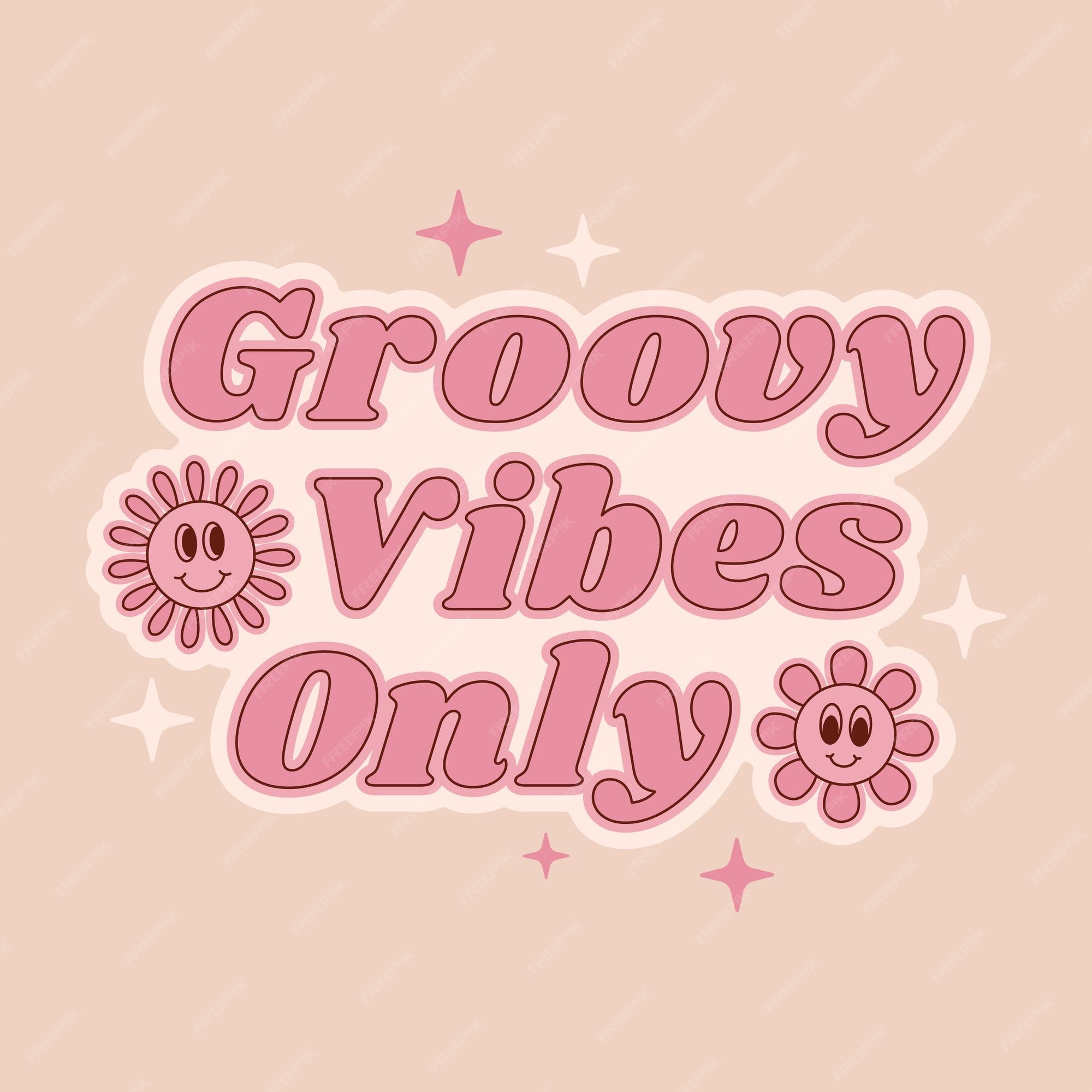 Premium Vector  Good vibes only motivational slogan in retro 70s style  with flowers template for tshirt