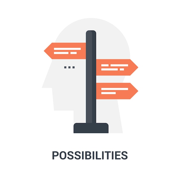 Possibilities icon concept