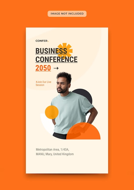 Post banner for a business conference template