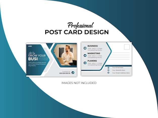 Post card design business vector