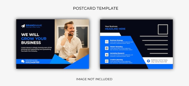 Vector post card design template