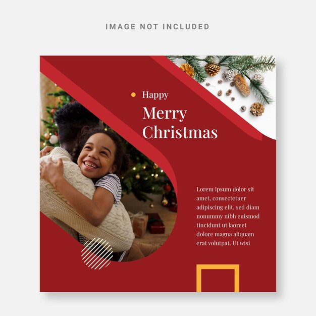 Instagramのクリスマスデザインテンプレートを投稿する