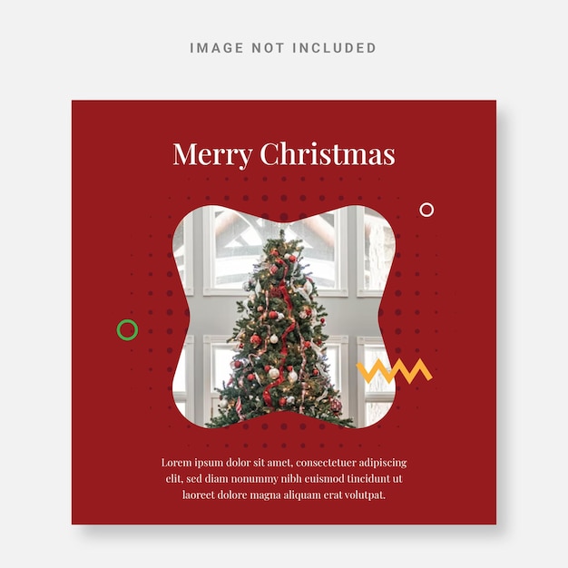 Post instagram christmas design template