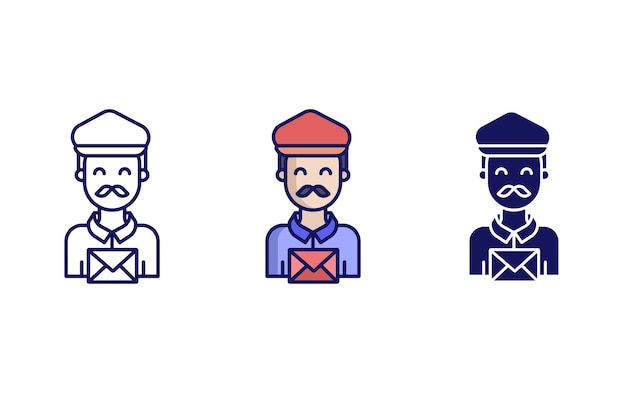 Post Man vector icon