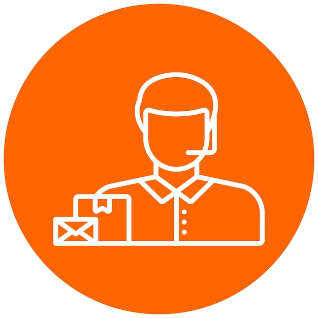 Post Office Customer Service Icon Style