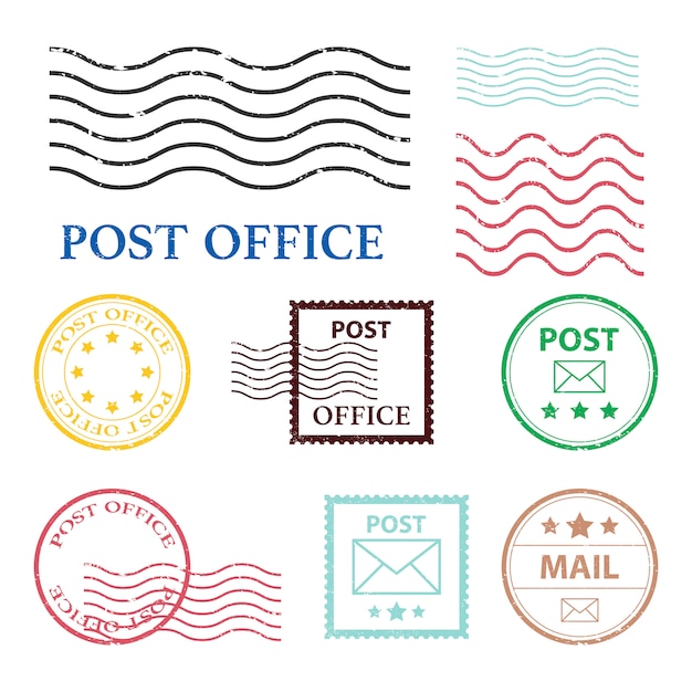 Vector post office mark   illustration  on white background