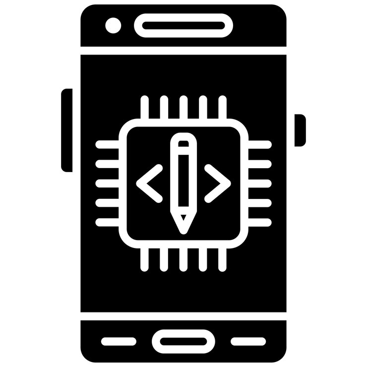 Vector post processors glyph solid black illustration