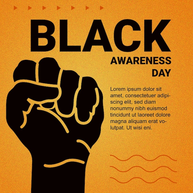 소셜 미디어 게시 Black Awareness Day