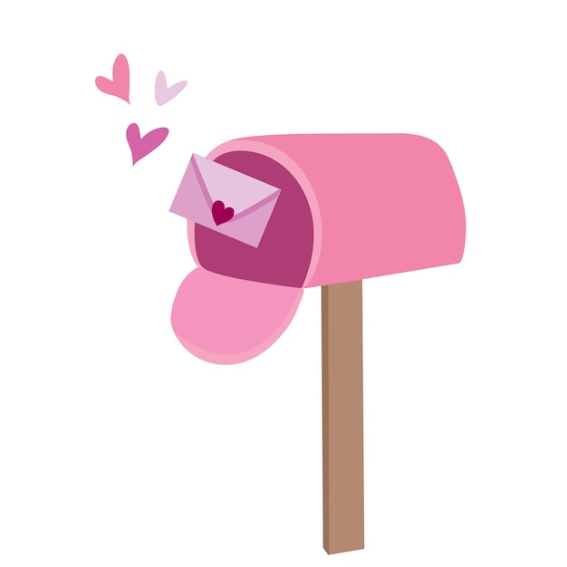 The post of St Valentine Love letter in mailbox A beautiful project idea for Valentine s Day