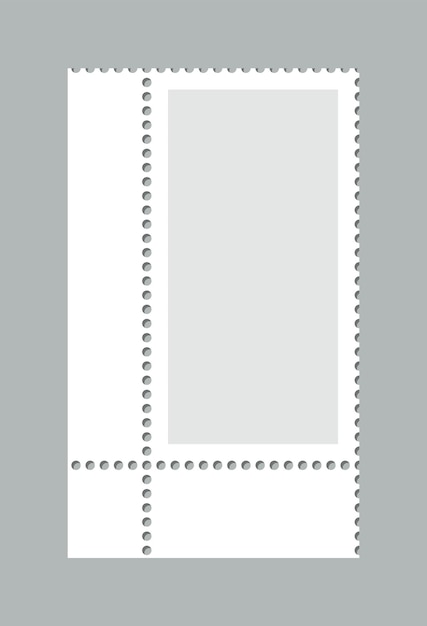 빈 우편 모양 테두리 세트와 함께 빈 프레임이 있는 포스트 스탬프 종이 소인 모음