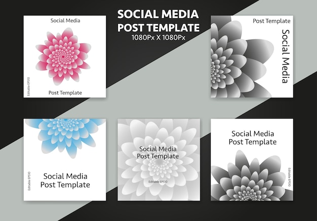 Post template for social media - editable Post cover design for business