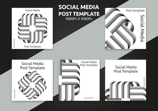 Post template for social media - editable Post cover design for business