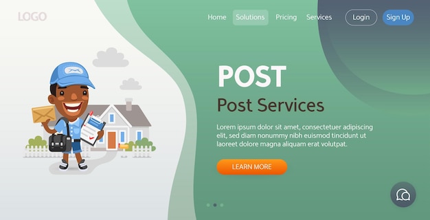 Premium Vector Post website template