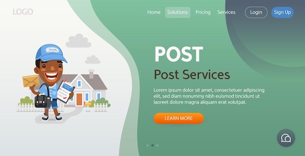 Post website template