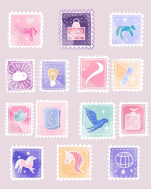 Vector postage stamp design