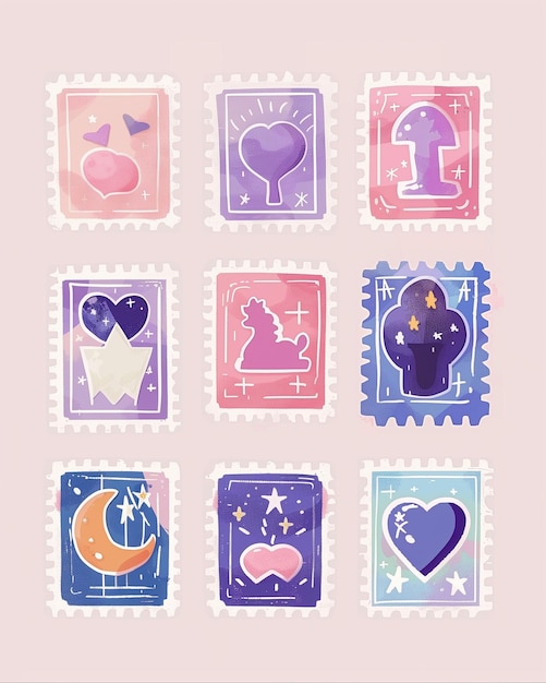 Vector postage stamp design