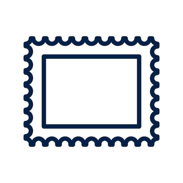郵便切手アイコンのベクトルイラスト