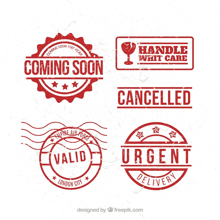 Vector postage stamp set