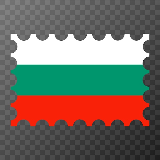 Postage stamp with Bulgaria flag Vector illustration