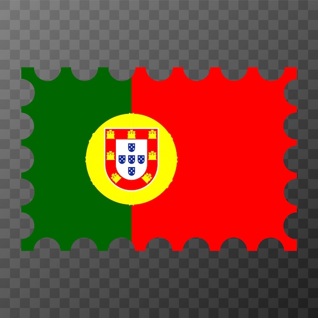 Postage stamp with portugal flag vector illustration