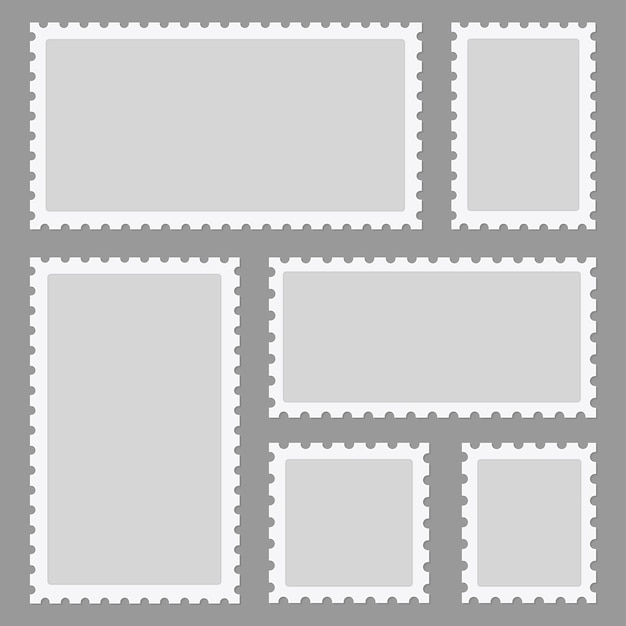 Вектор Набор рамок для почтовых марок