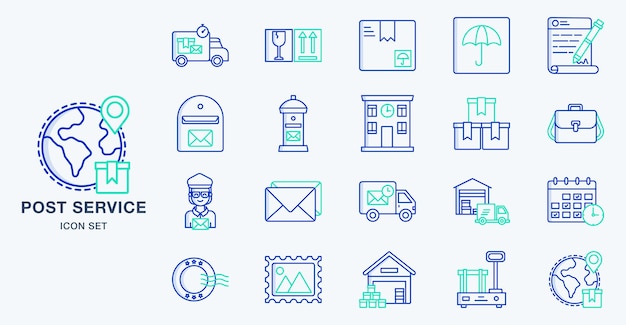 Postal Service vector icon illustration