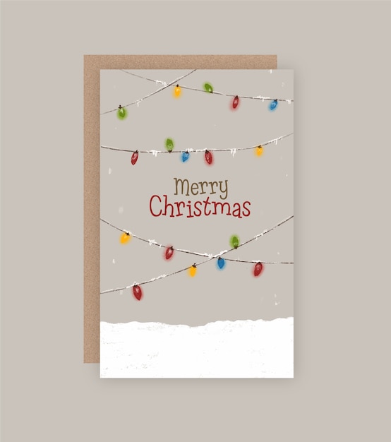 Vector postcard christmas