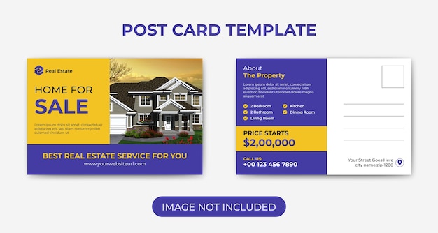 Vector postcard design template