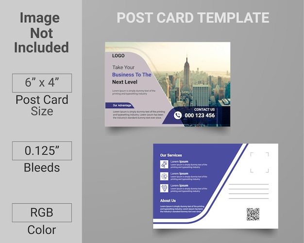 Postcard design template