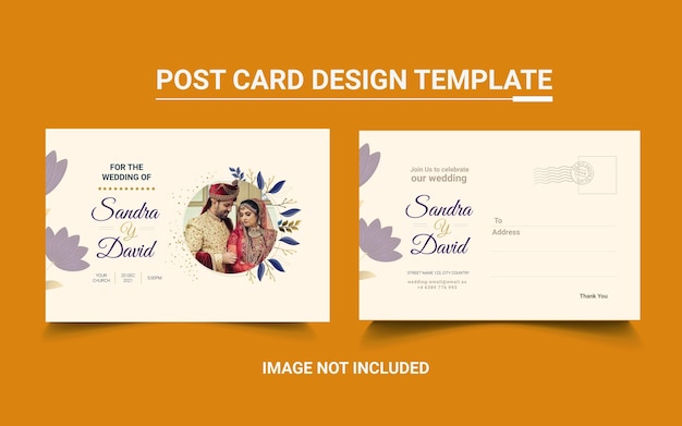Vector postcard design template