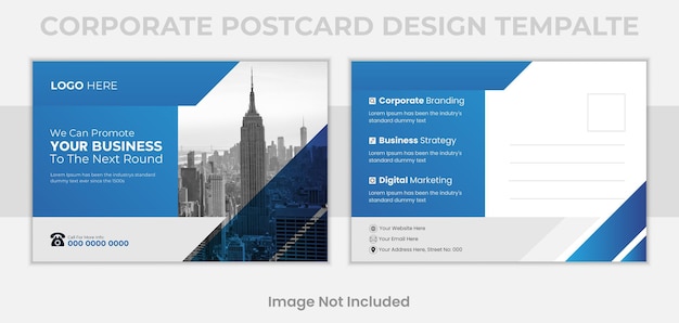 Vector postcard design template