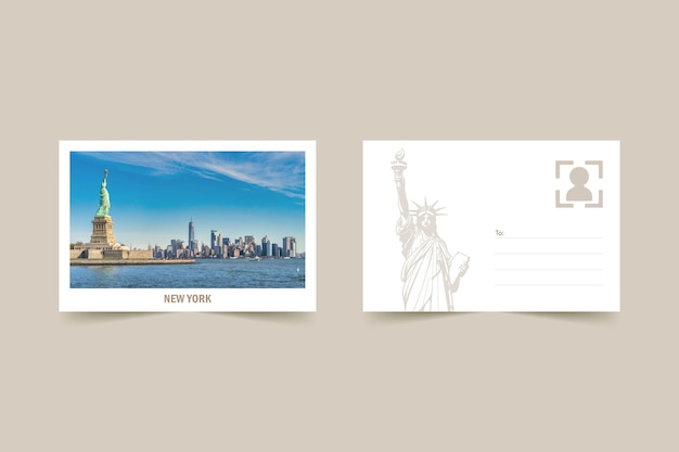 Vector a postcard for new york city