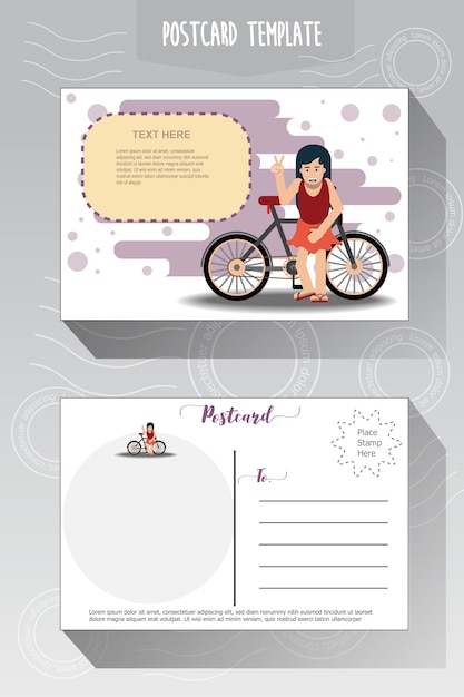 Vector postcard template