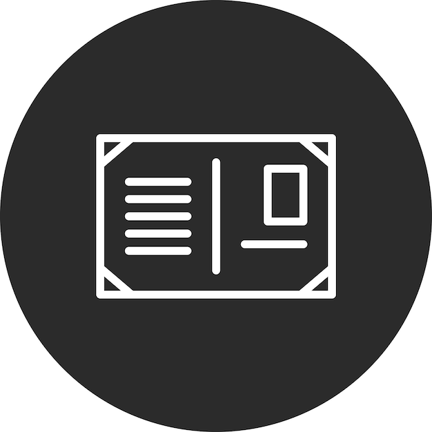 Иллюстрация векторной иконы открытки Photography iconset